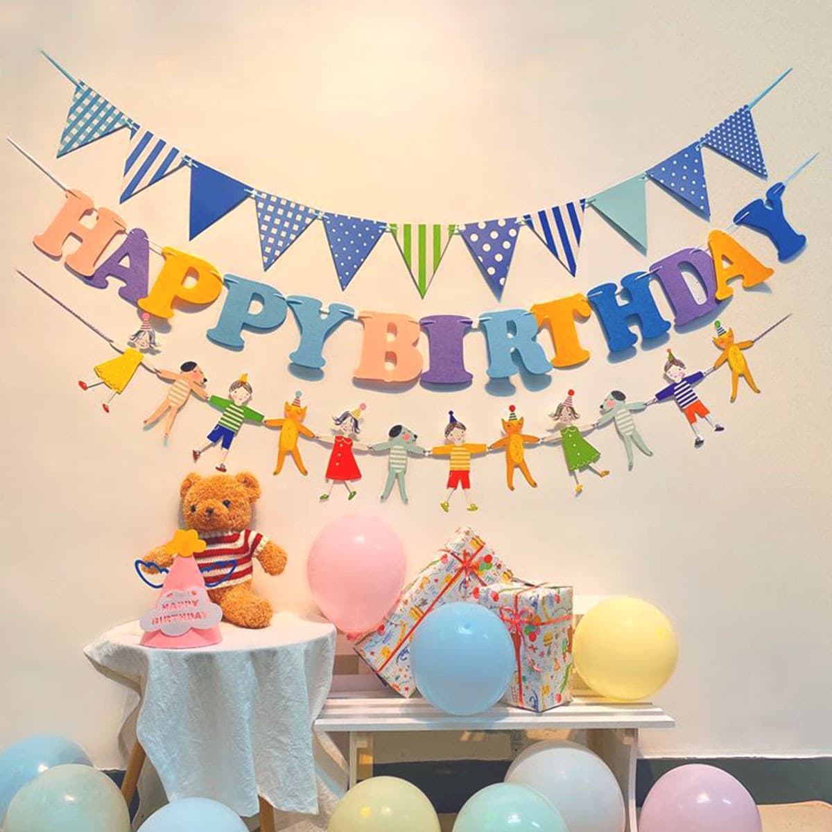 Birthday Bunting Banner Party Decoration Set