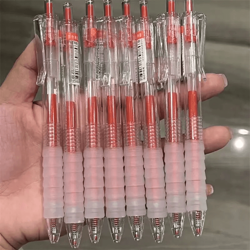 Teacher Correction Red Pen 0.5mm Retractable Red Gel Pen for Marking Study Stationery