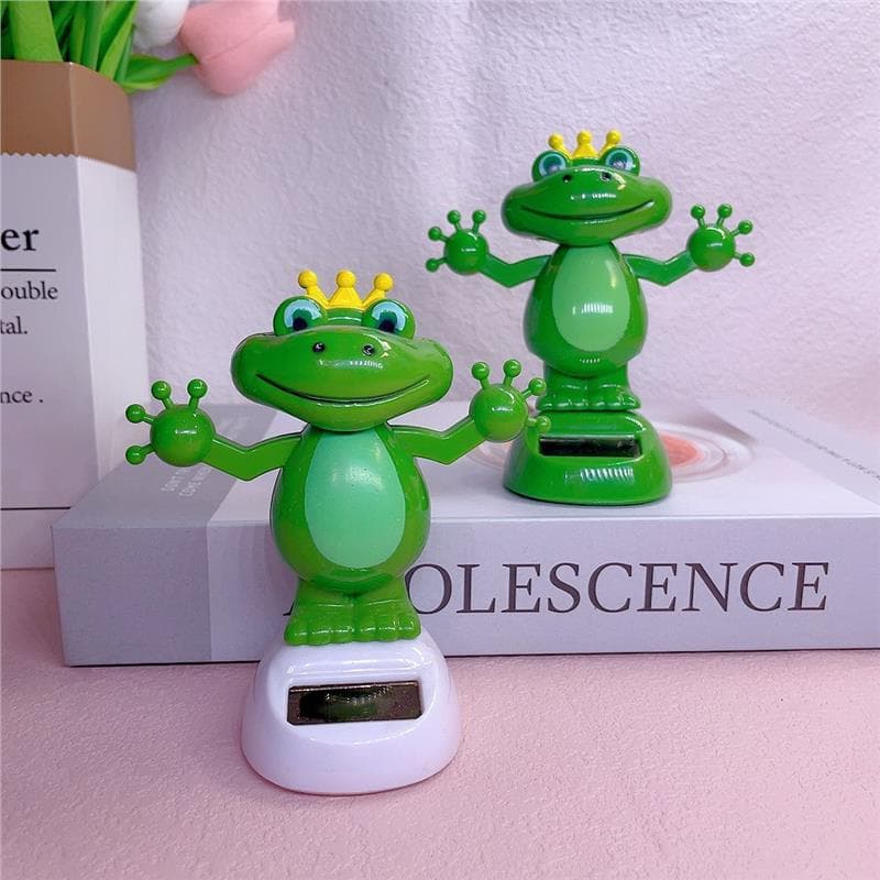 Wobble Frog Solar Car Ornament