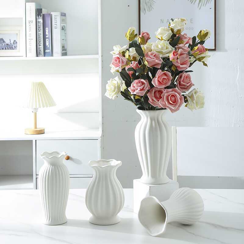 Plastic Vase for Living Room, Tabletop Decor