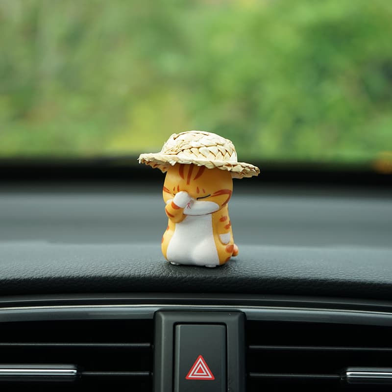 Anxious Cat Do Not Disturb - Car Dashboard Ornament - Healing, Female Car Decor