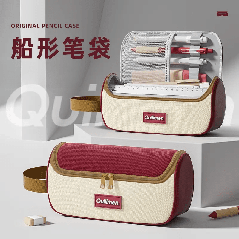 2025 Stereo Ship-Shaped Pencil Case Large Capacity Stationery Case for Middle and High School Students Minimalist High Appearance