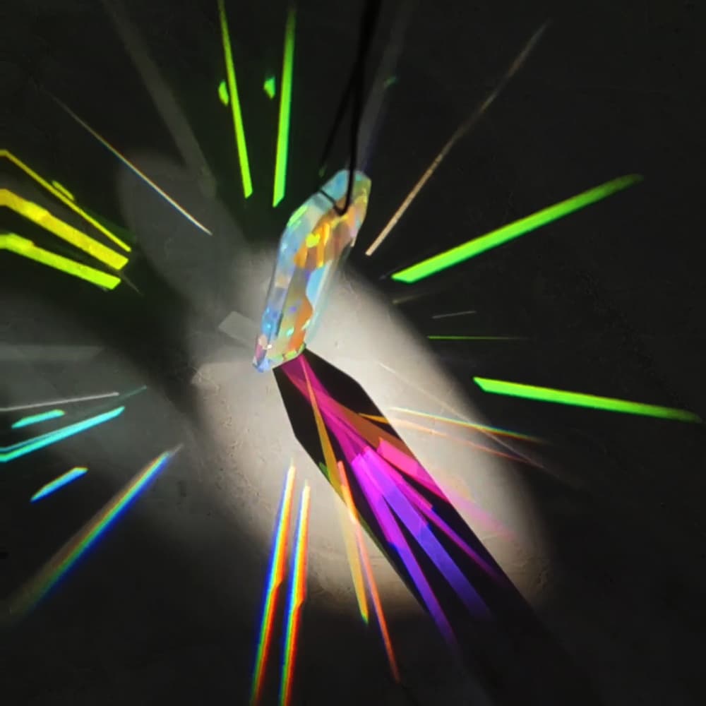 Sun Catcher Pendant Window Wind Chime Crystal Prism Light Sunbeam Bedroom Decoration Rainbow Hanging Ornament