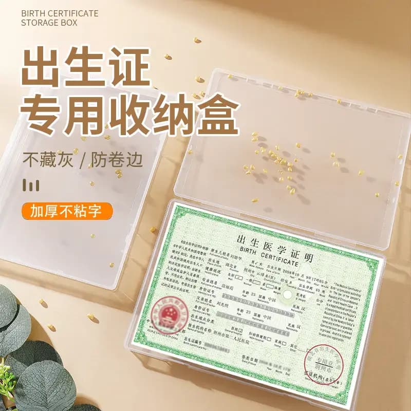 Birth Certificate Holder Protective Case