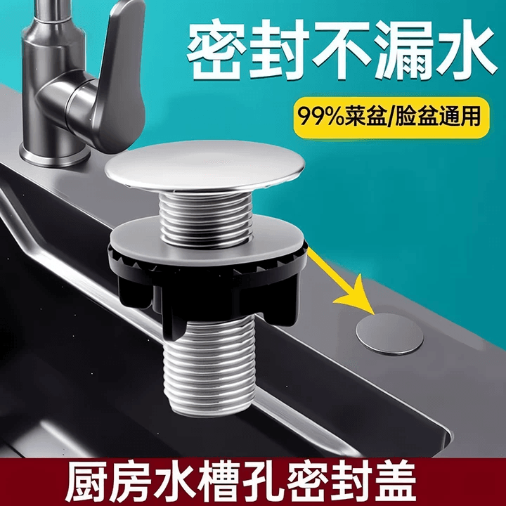Kitchen Sink Decorative Cover Leak-Proof Sealing Plug for Basin and Purifier Faucet Hole Stopper