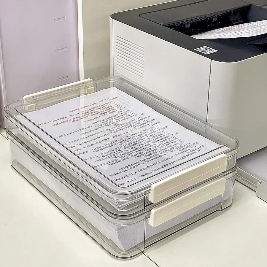 Clear Document Storage Box for Certificates and Files