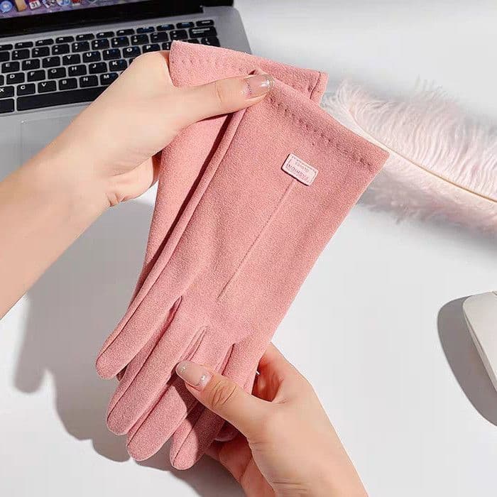 Self-heating winter gloves for outdoor wear, fleece-lined, windproof, touchscreen-compatible, ultra-thin women's gloves