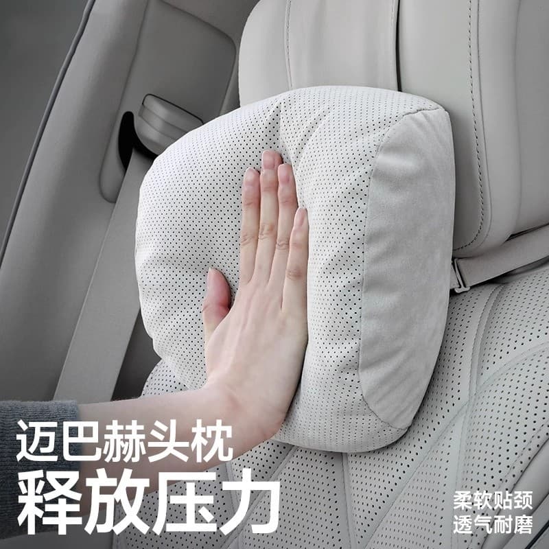 Car headrest neck pillow and lumbar support cushion