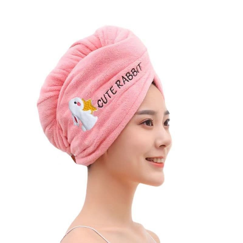 Thickened Microfibre Hair Drying Turban for Women, Super Absorbent, No Shedding, Cute Bath Cap, Towel Wrap