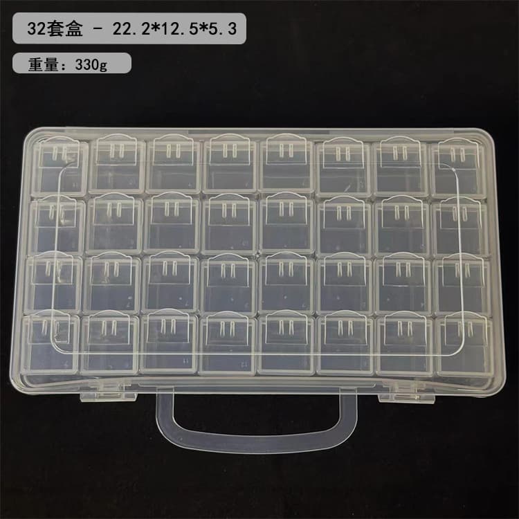PP transparent storage box for diamond painting beads, nail art, and seed beads