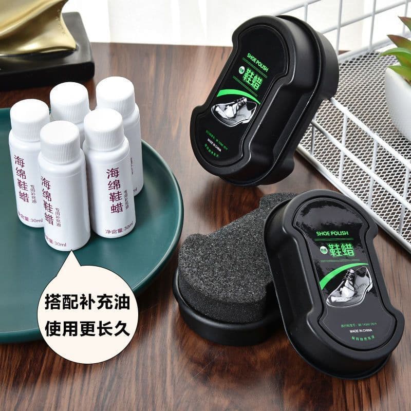 Instant Shine Colourless Shoe Polish Sponge – Leather Cleaner & Polisher, Non-Damaging