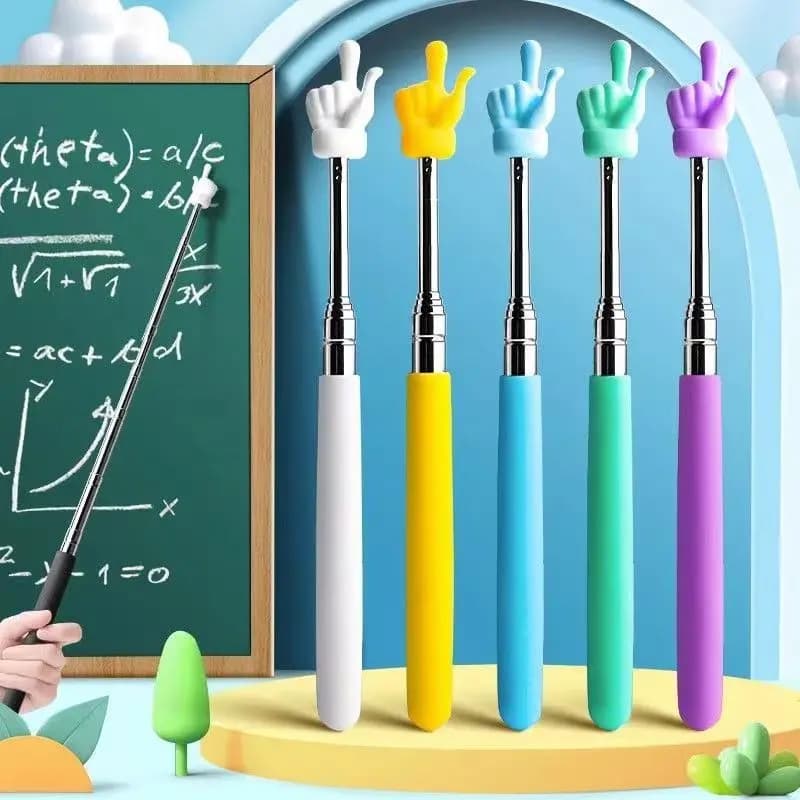 Telescopic Teaching Pointer Stick for Kids, Reading & Study, Retractable Finger Pointer, Home Learning Tool