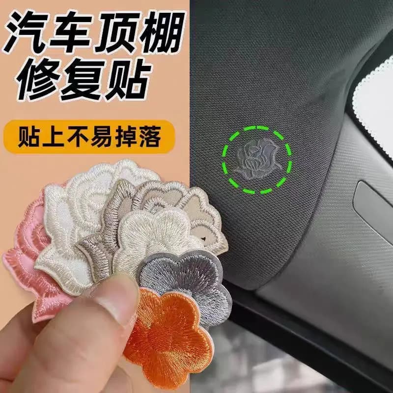 Car Headliner Repair Sticker Decorative Plum Blossom and Rose for Cigarette Burns and Holes