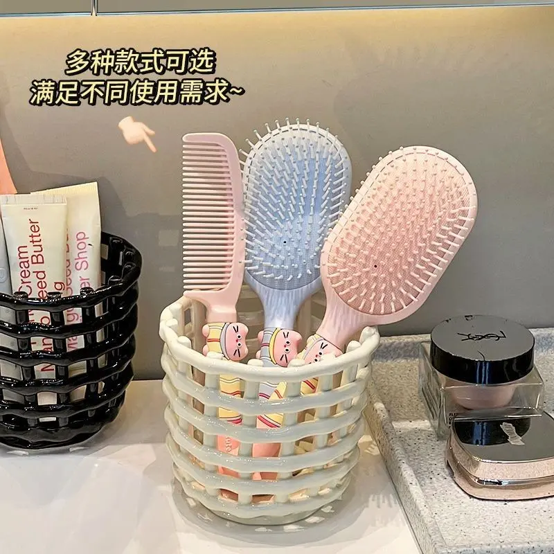 Makeup Brush Organiser Canister – Desktop Vanity Storage for Brushes, Pencils & Eyebrow Tools, Simple Style for Home or Dorm