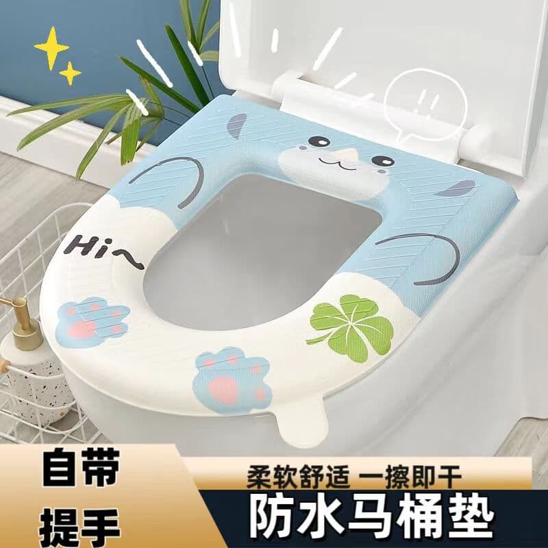Toilet Seat Cover, Winter Thickened 2025 New Style, All-Season Universal, Adhesive, No-Wash Wipeable