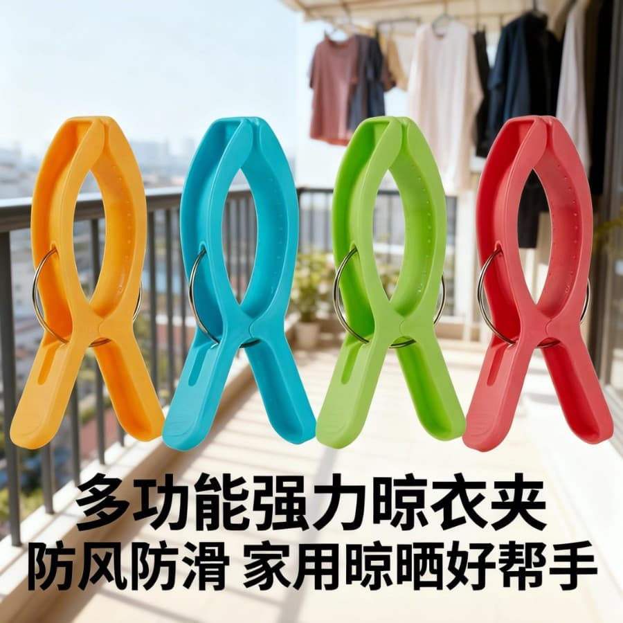 Coloured Pegs, Strong Grip, Durable, for Laundry and Household Use, Fresh Colours