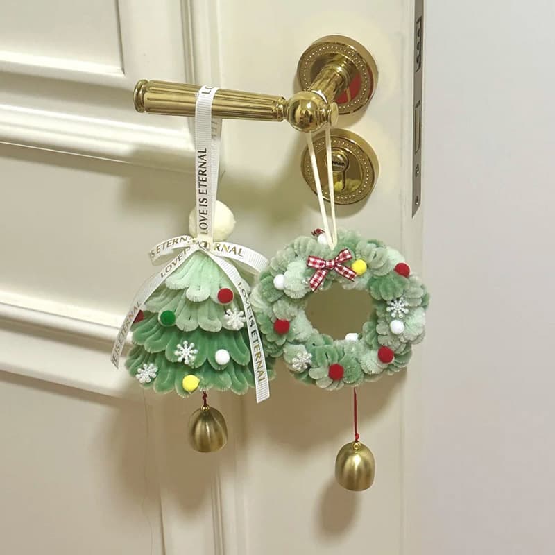 Chenille Stem Christmas Tree Wreath Hanging Ornament DIY Craft Kit