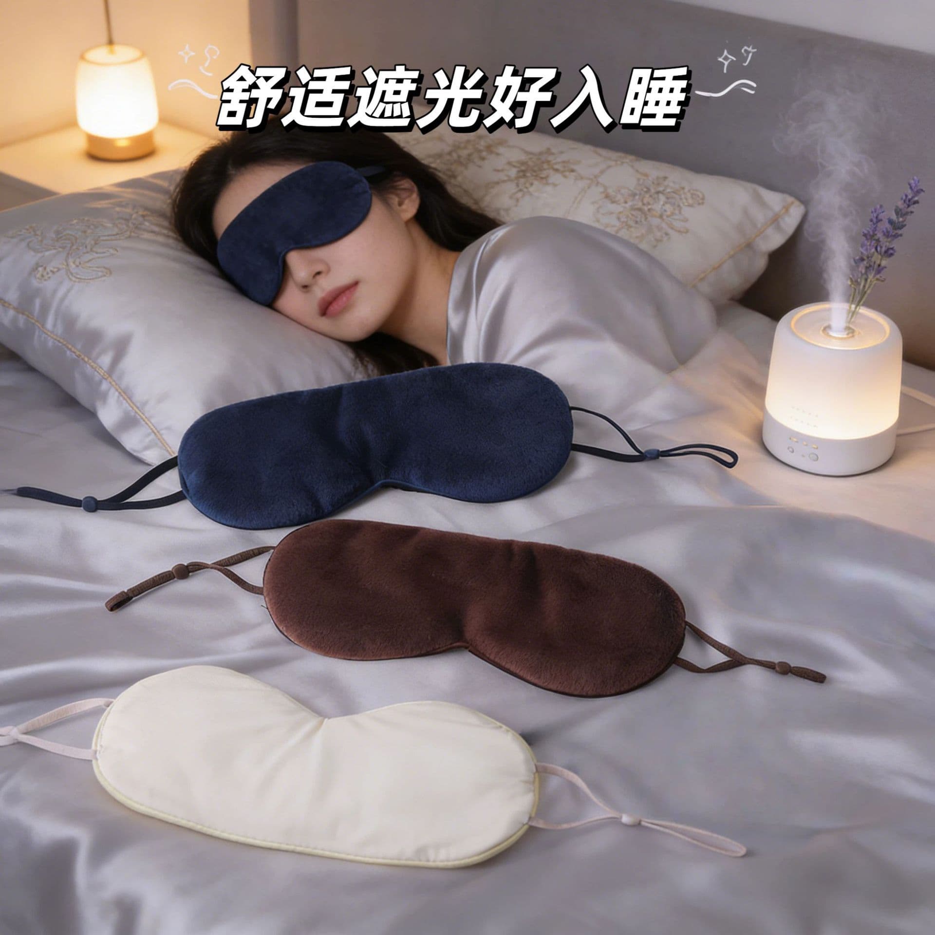 Dual-Sided Cooling Sleep Eye Mask – Light-Blocking, Breathable, Comfortable for Home, Travel & Daytime Naps