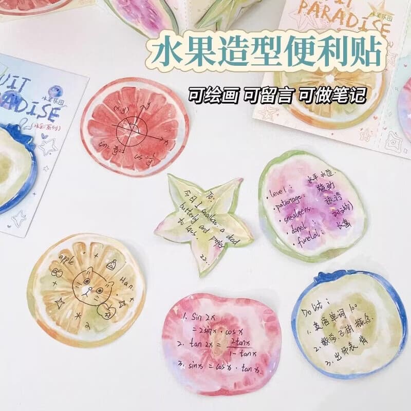 Fruit-shaped sticky notes cartoon student notepad portable memo pads