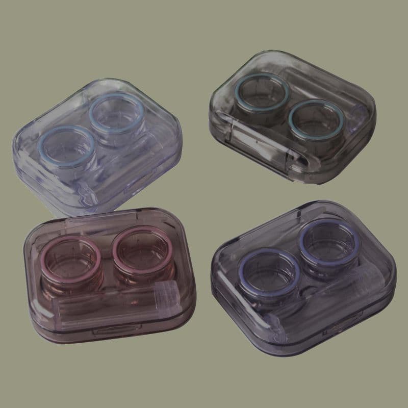 Compact Portable Transparent Contact Lens Case