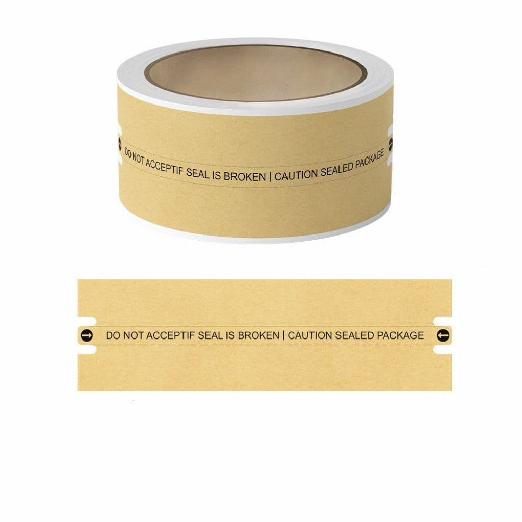 Brown Kraft Paper Tamper-Evident Seal Stickers for Shipping and Packaging, Tearable, Instagram-Worthy