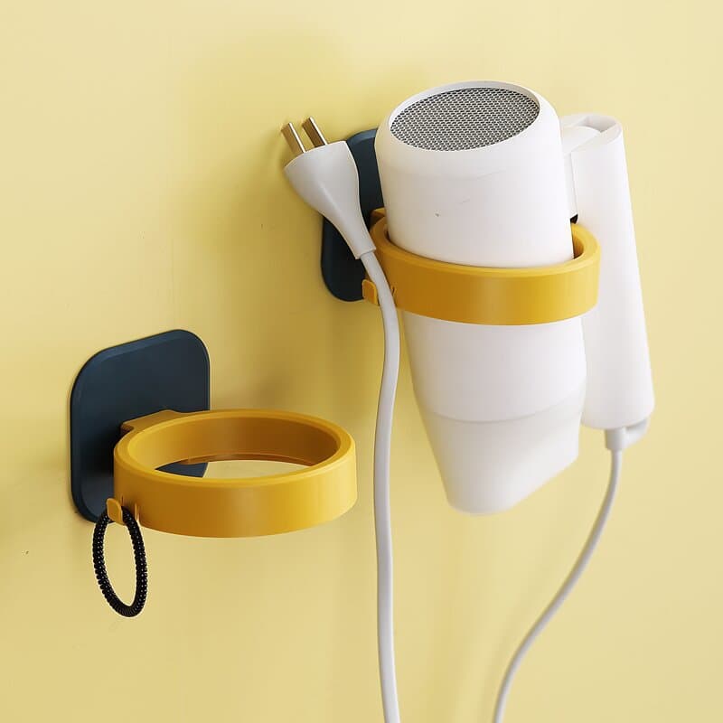 No-Drill Hairdryer Holder for Bathroom, Multifunctional Wall-Mounted Storage Rack, New Wall-Mounted Hairdryer Rack