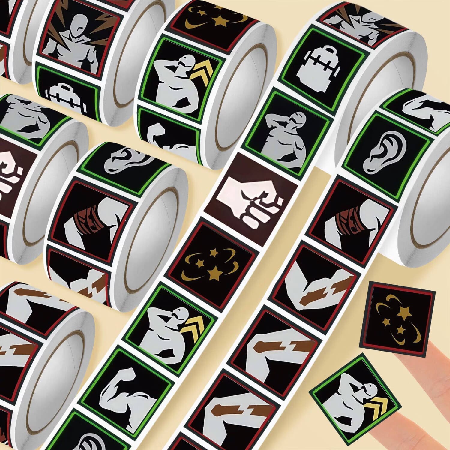 Delta Force Health Roll Stickers – Anime Journal Decorative Stickers, Healing Seal Stickers