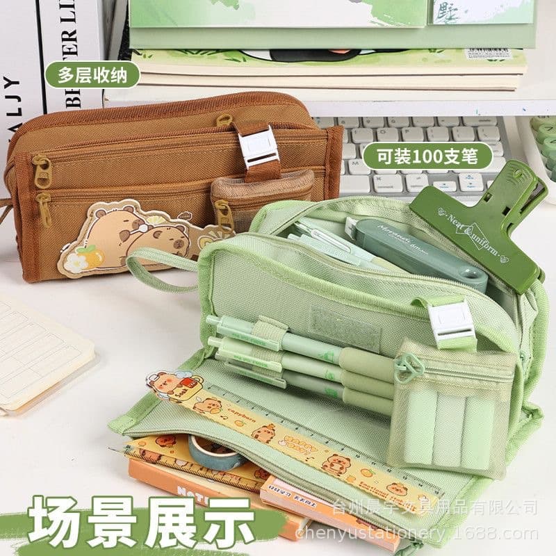 Stylish pencil case for girls, primary school students, simple design, 2025 new large capacity