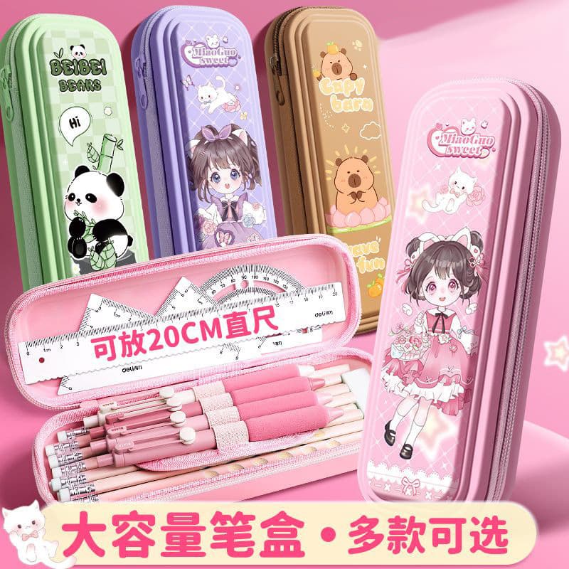 Pencil case large capacity thickened stationery bag new cartoon pencil case for primary school students water-resistant and dirt-resistant