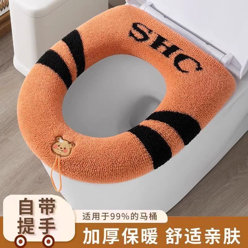 Fleece Toilet Seat Cover Winter 2026 New Style, Plush, Universal Fit, Thickened
