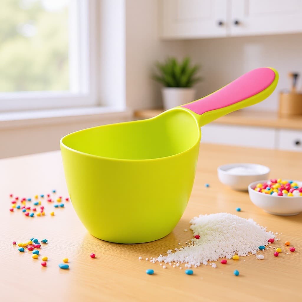 Baby Bath Scoop Candy Colour Water Tap Plastic Shampoo Bathing