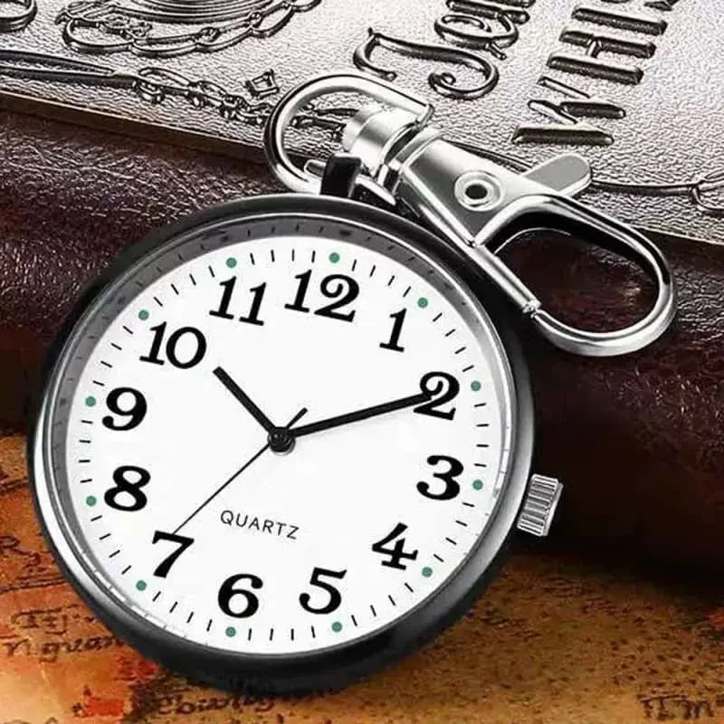 Civil Service Exam Luminous Pocket Watch Keychain Waterproof Simple Portable