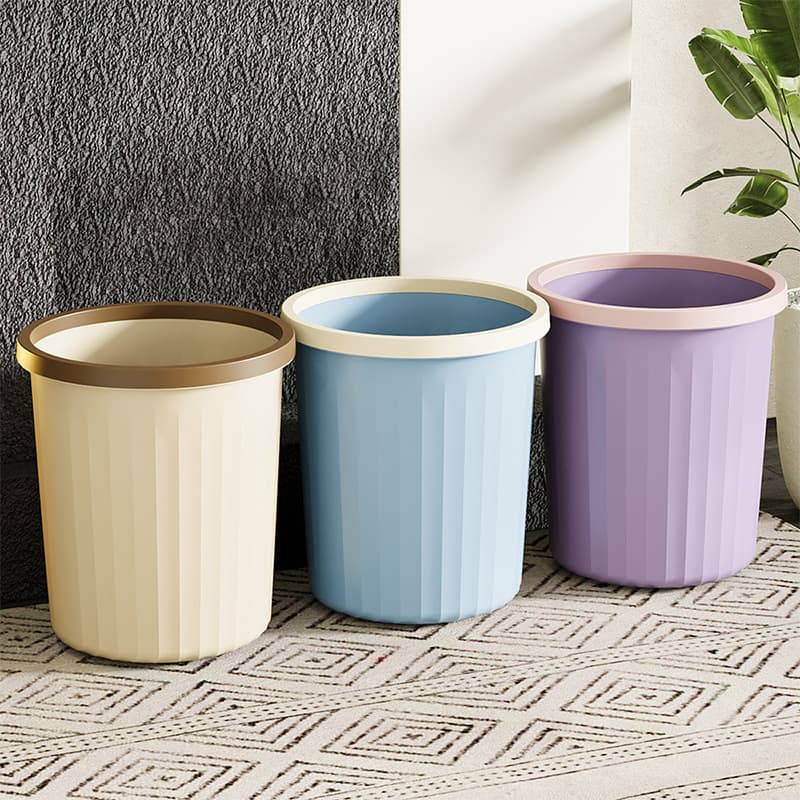 Open-top bin with retaining ring, large capacity, for student dorm, living room, bedroom, simple style