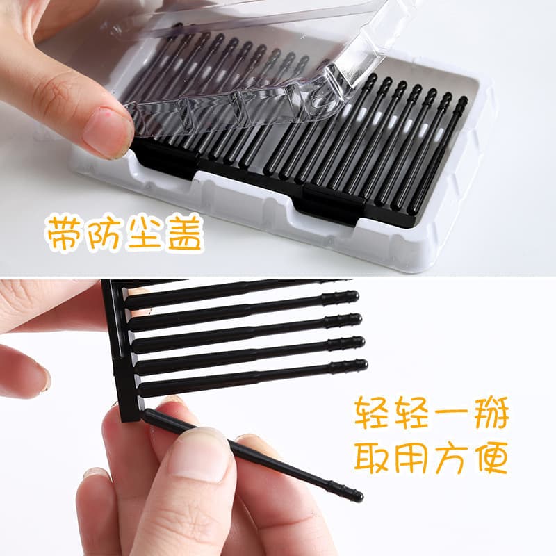 Disposable ear cleaning cotton swabs with spoon tip, safe and non-irritating, portable