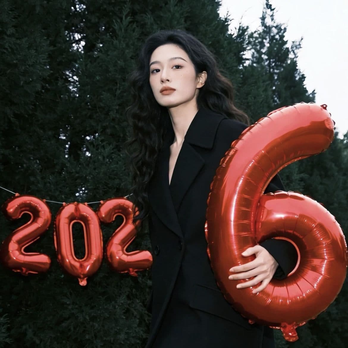 2026 New Year Digital Balloon Decoration Set - Atmosphere Props for NYE, Photo Shoot Scenes