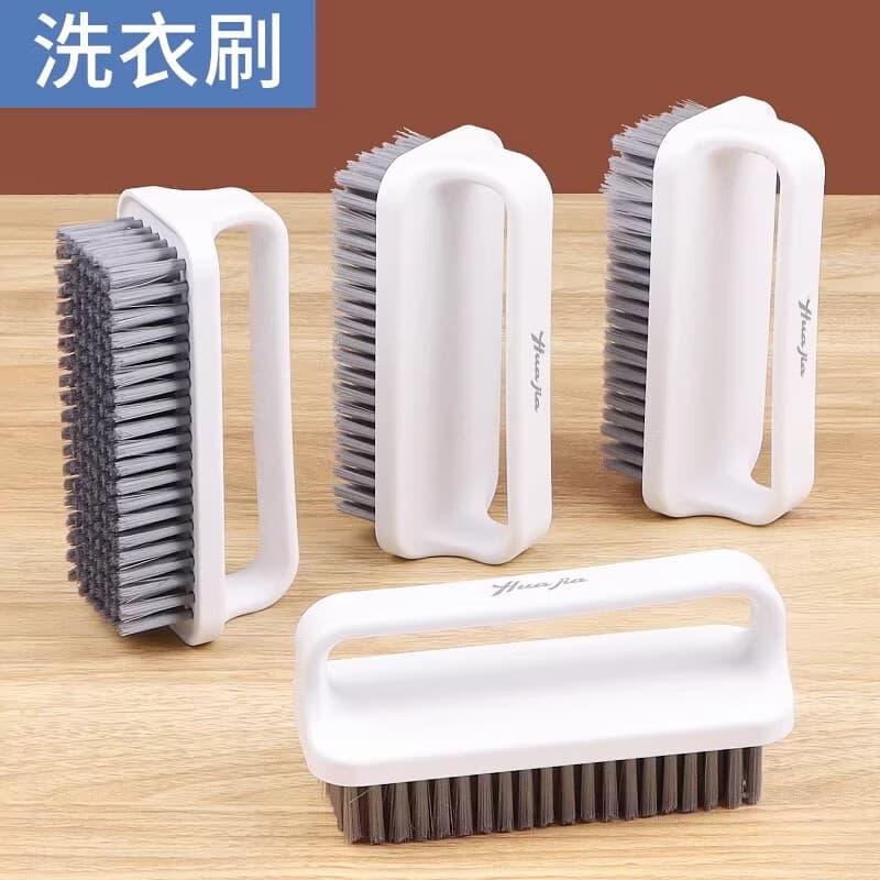 Large household square brush with soft plastic bristles for cleaning shoes and laundry, hard bristle board brush