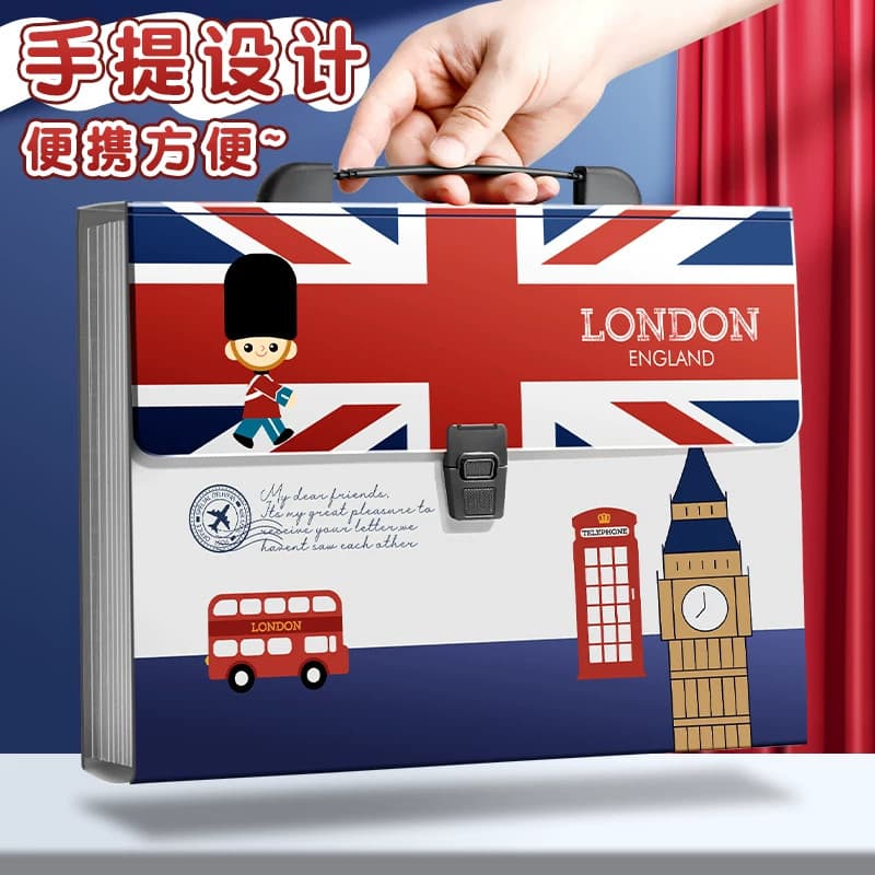 A4 Concertina File Folder Multi-layer Document Organiser with Handle, Large Capacity