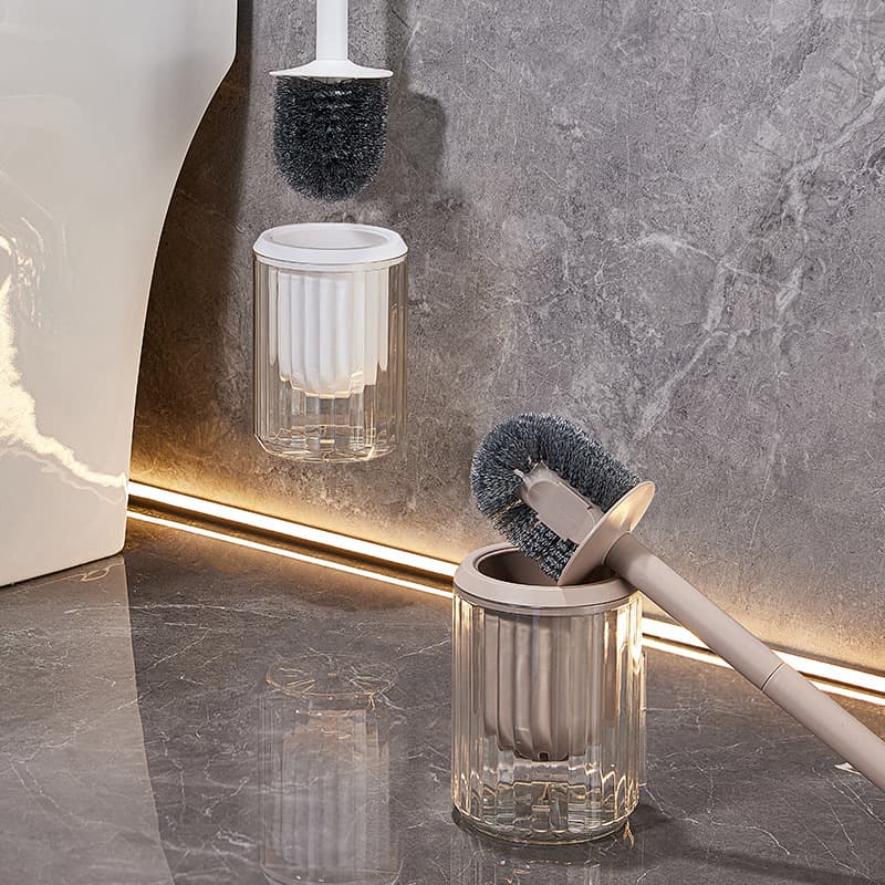Toilet Brush Set with Long Handle and Holder