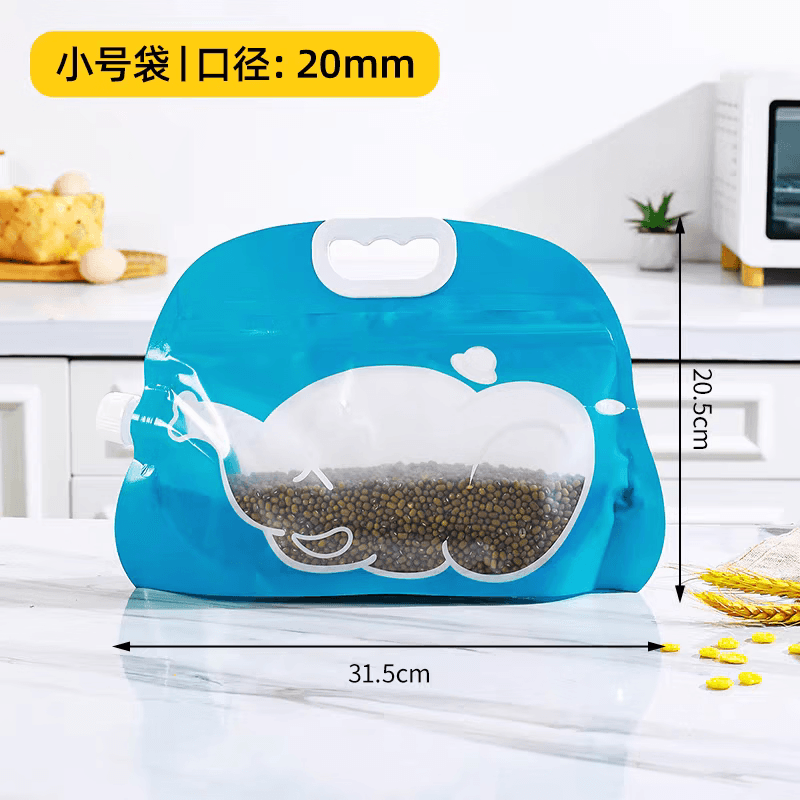 Grain Storage Sealed Bags - Moisture & Pest Proof, Transparent Thickened with Handle, Baby Food Container