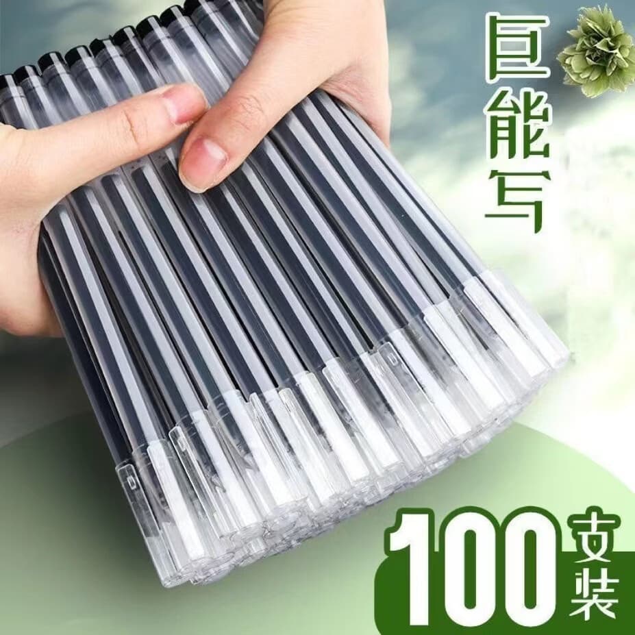 High-capacity needle-point gel pen, 0.5mm, for exams and signatures