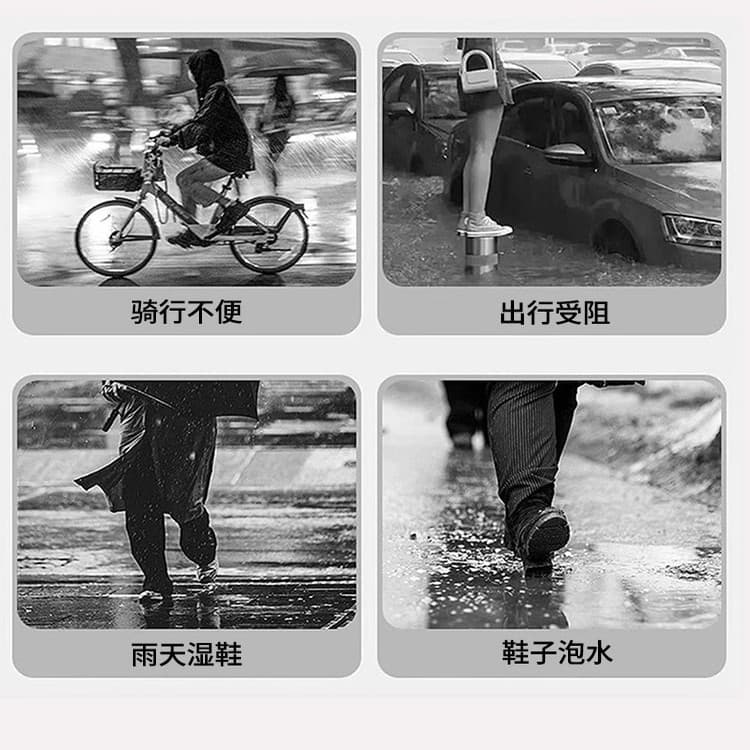 Disposable rain shoe covers, waterproof, slip-resistant, thickened, durable, adult size, portable, individually packaged