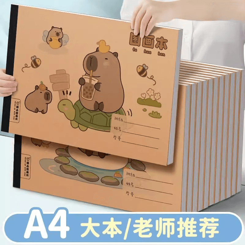A4 Thick Blank Sketchbook for Kids, Tearable Art Pad for Kindergarten