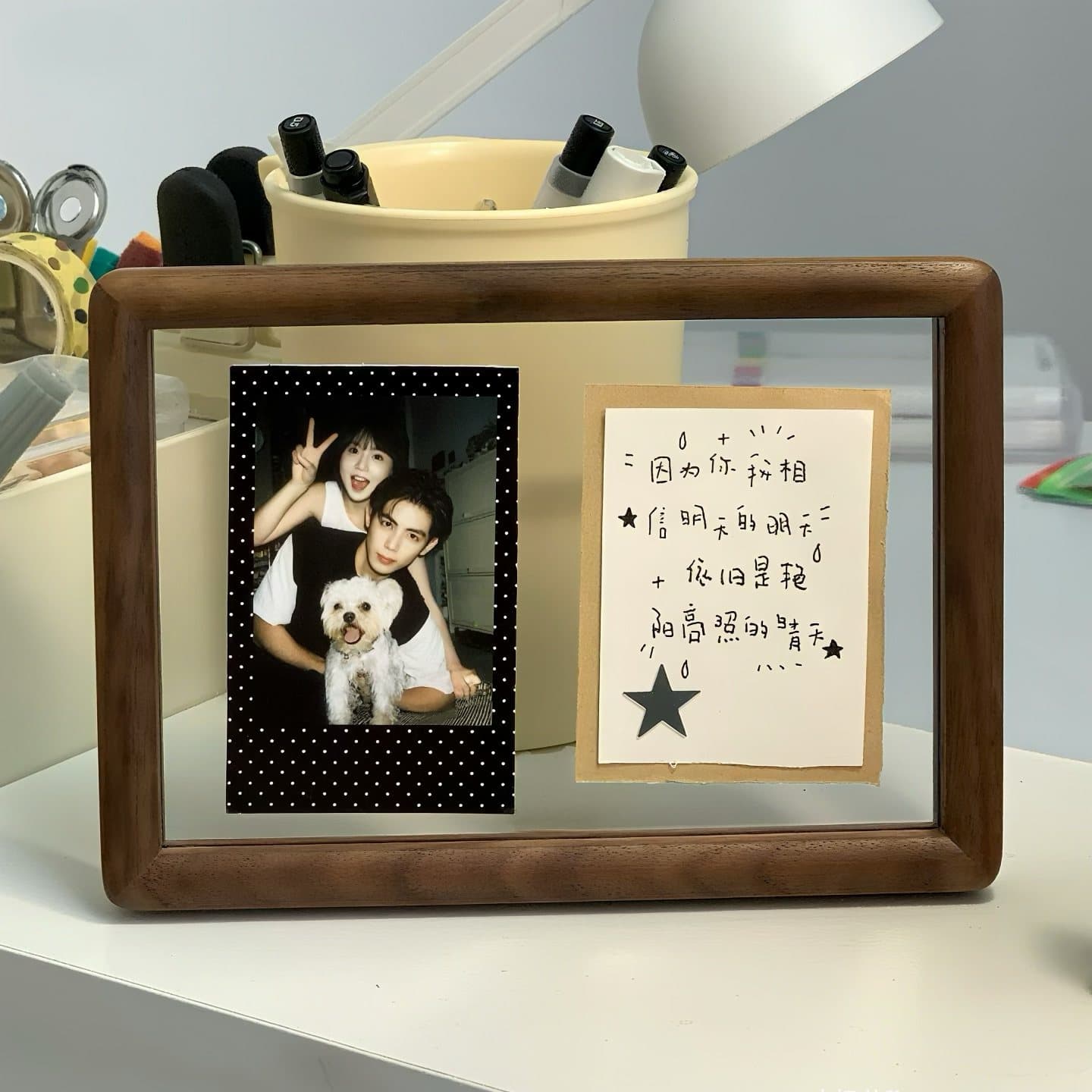 Valentine's Day Polaroid Walnut Photo Frame DIY Kit