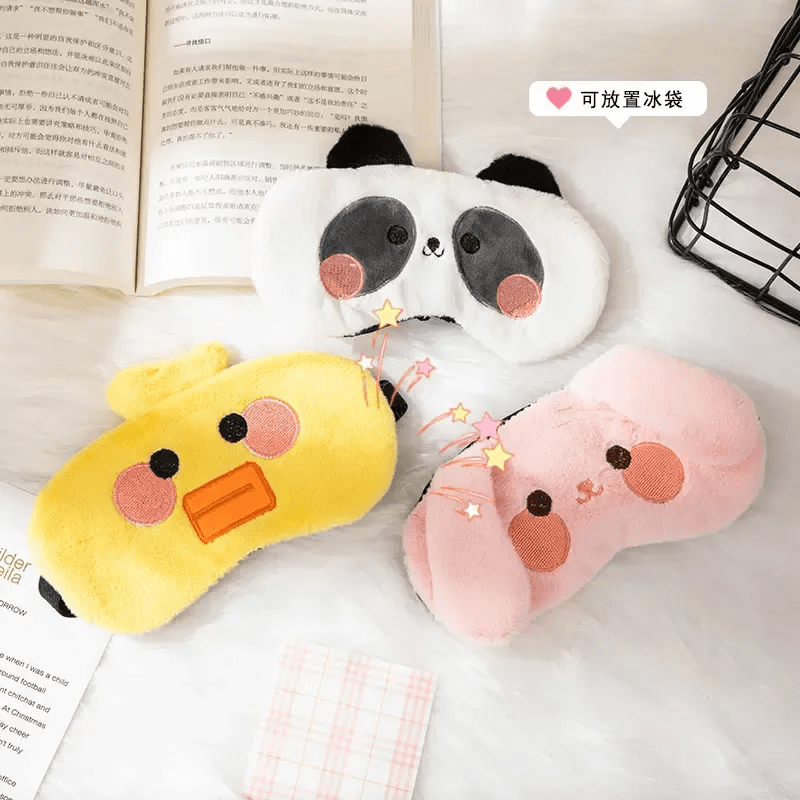 Cute Panda Eye Mask for Sleep, Light Blocking, Cooling Gel, Adjustable Strap, Breathable