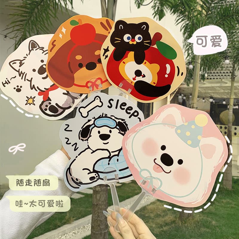 Novelty Shaped Hand Fan - Cute Portable Cartoon Cooling Fan for Summer