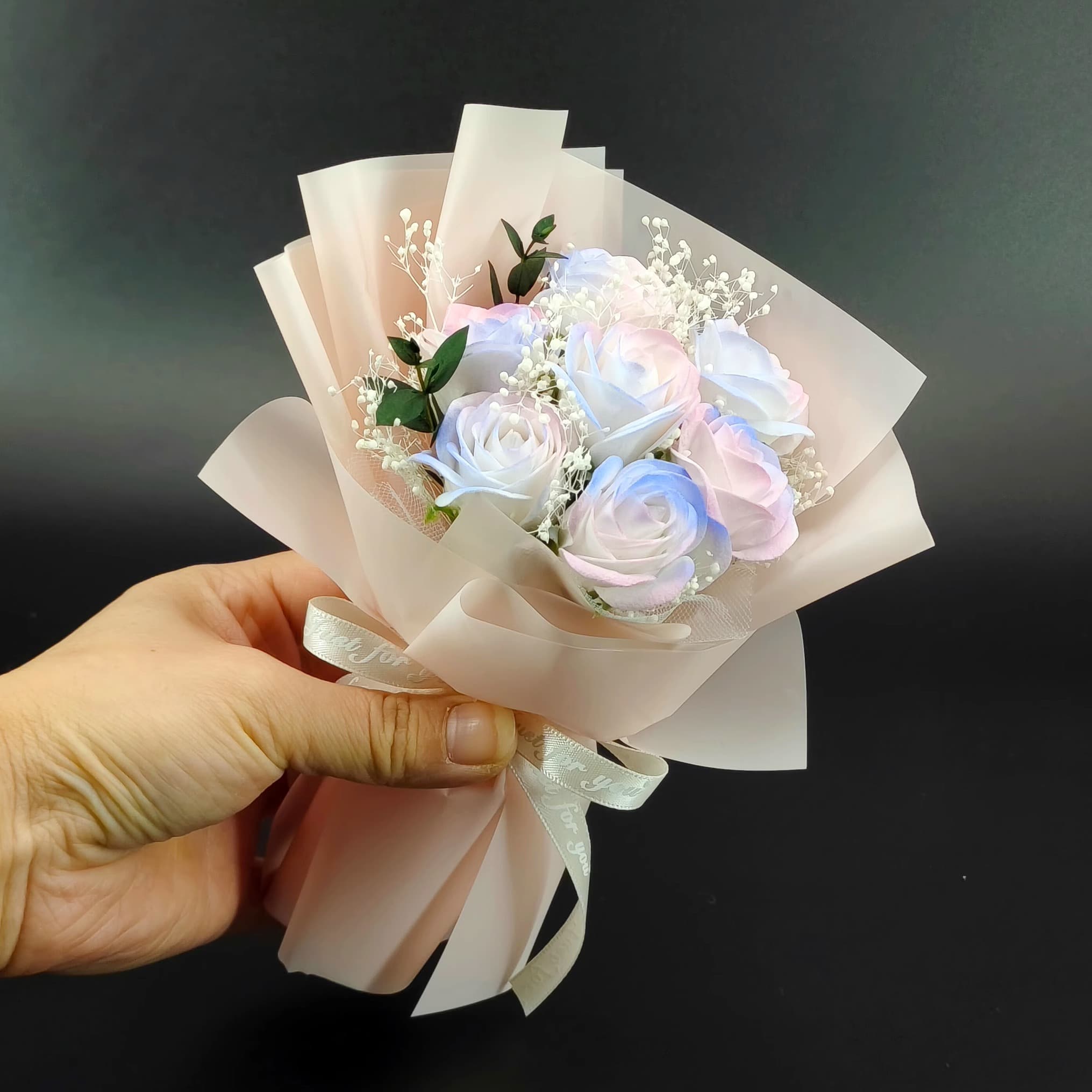 Mini Pocket Gift Box with Preserved Roses and Sunflowers – Faux Flowers, Birthday Gift Decoration