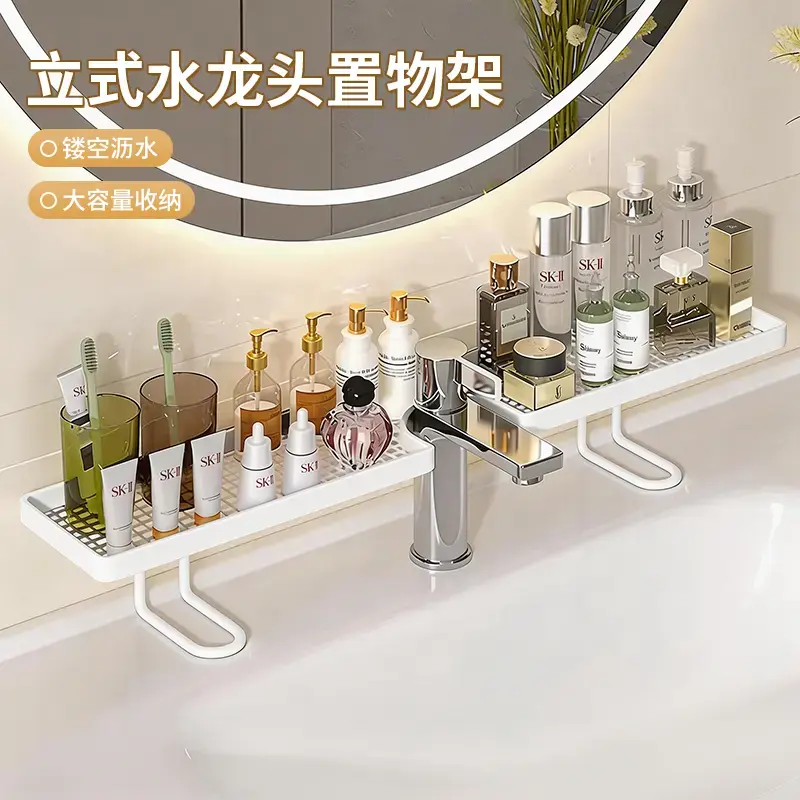 Bathroom Vanity Mirror Shelf – No-Drill, Luxury Hollow Design