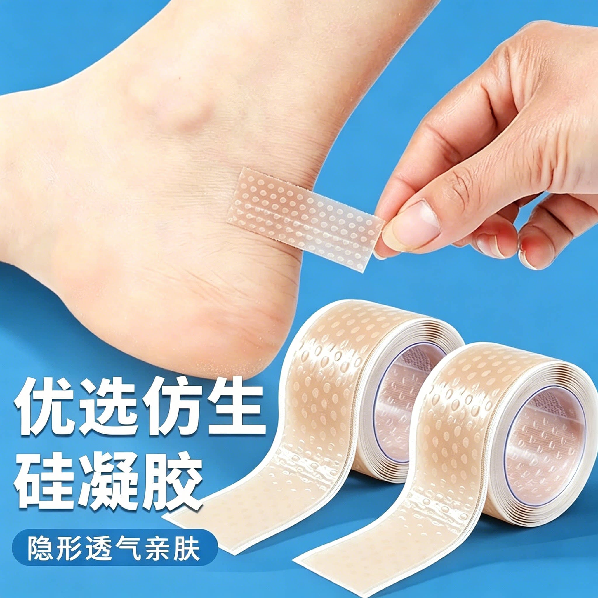 Transparent Invisible Heel Cushion for High Heels, Anti-Blister Heel Sticker, Unisex, Ankle Protection
