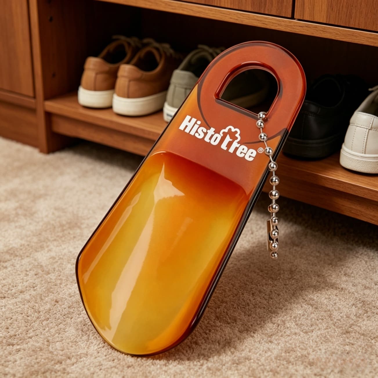 Mini Portable Plastic Shoe Horn, Colourful, with Hanging Loop, for Hotel & Corporate Gifts