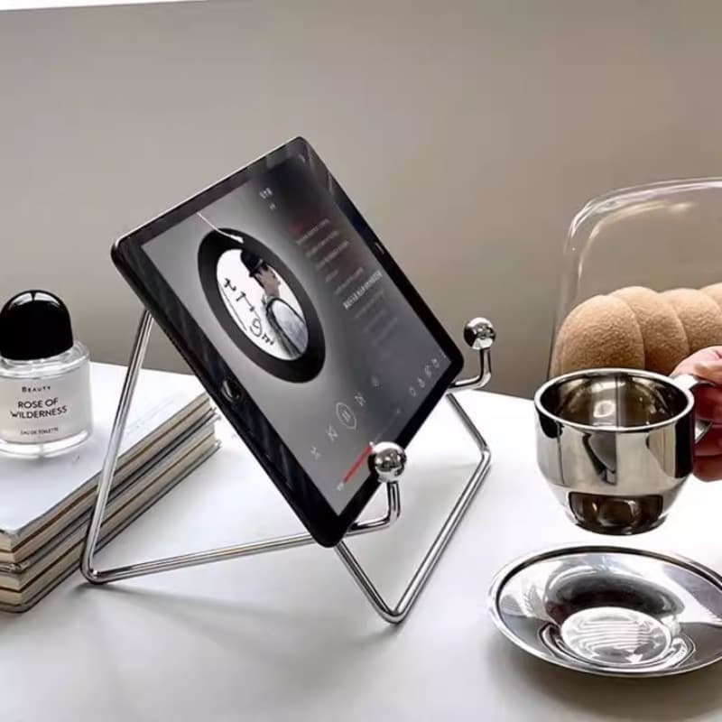 Metal tablet stand for iPad, desktop lazy holder, iron study stand, portable reading stand
